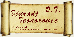 Đurađ Teodorović vizit kartica